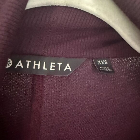 ATHLETA SPICED CABERNET POCKETS NIRVANA PRANAYAMA RESTORE WRAP CARDIGAN XXS - Picture 8 of 9